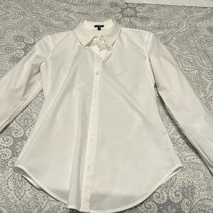 Womens Express white button down fitted shirt size S